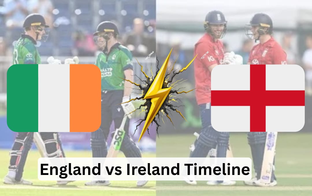 England National Cricket Team vs Ireland National Cricket Team Timeline