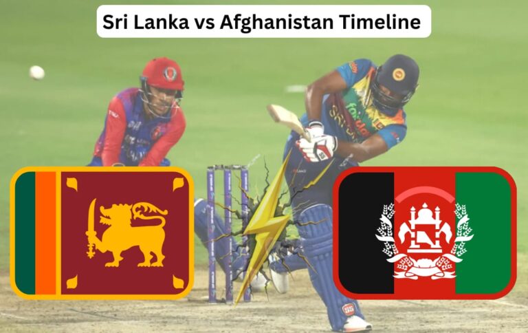 Sri Lanka vs Afghanistan Timeline