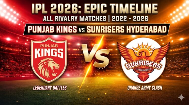 Punjab Kings vs Sunrisers Hyderabad Timeline