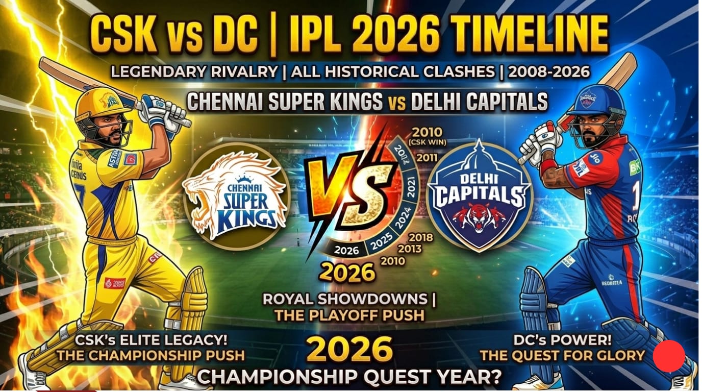 CSK vs DC Head-to-Head Record