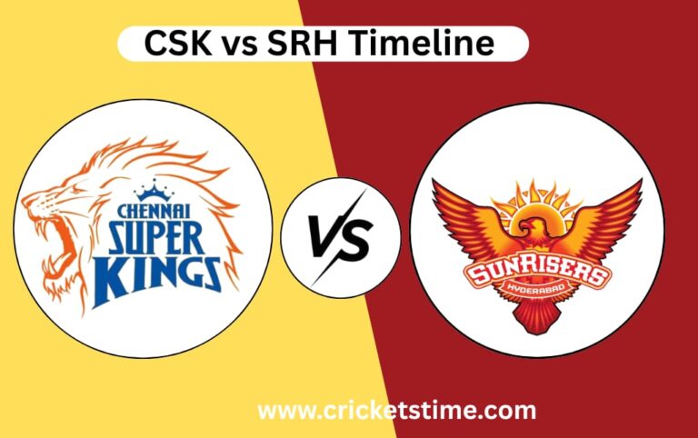 Chennai Super Kings vs Sunrisers Hyderabad Timeline